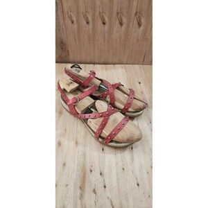 Dansko Brigitte Studded Sandals Women 41 US 10-10.5 Strappy Leather Flat